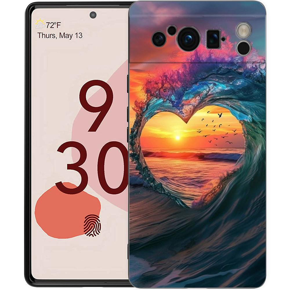 Blue Sea Ocean Waves Phone Case For Google Pixel 9 8 9A 8A 7 7A 6 Pro XL 6A 5G Black Soft Back Luxury TPU Cover