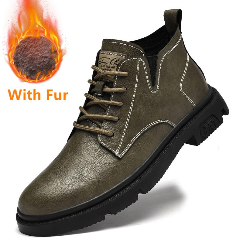 

Осенне-зимние мужские ботильоны, теплые меховые ботинки в стиле ретро, натуральная кожа, мужские оксфордские туфли, мужские удобные ботинки в винтажном стиле для отдыха 44