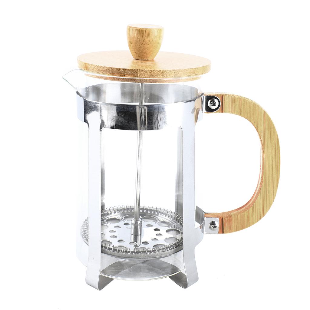 27oz French Press Coffee Maker with Wooden Handle High Density Filter Heat Resistant Borosilicate Glass Teapot Coffee