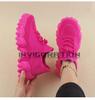 Breathable Fly-Knit Lace-Up Casual Men's Outdoor Sneakers with Thick Soles
