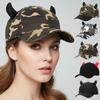 Klassische 3D Teufelshorn Baseballkappe Cosplay Verstellbare Schirmmütze Atmungsaktive Streetwear Mütze Für Mann Frau Unisex