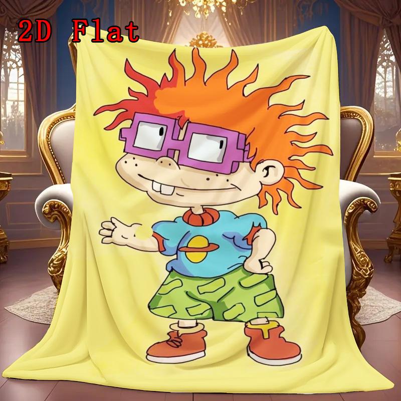 Rugrats 2D Flat Pattern Flannel Blanket High quality All Seasons Warmth and Comfort Perfect for Christmas Gifts.MMT0918335