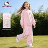 Melody Children's Clothing Girls' Sports Suit Spring and Autumn Style Children's Spring Clothes Preppy Style Pink Girls' Two-Piece Set