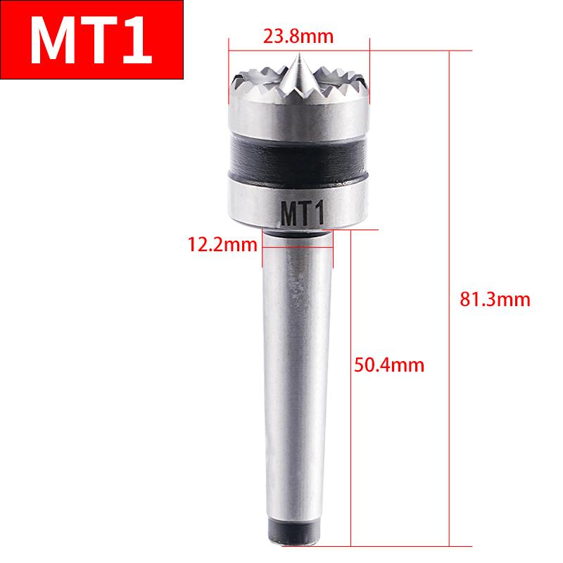 Woodworking Drive Top MT2/MT1 Multi-Tooth Center Spindle Sawtooth Type Woodworking Tools for Precision Spindle Work Lathe Center