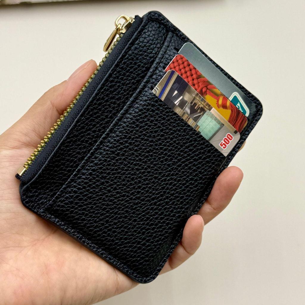 Lychee Pattern PU Card Sleeve Multi-functional Zipper Coin Purse