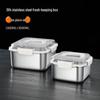 ZISIZ 304 Stainless Steel 2-Piece Square Food Storage Container Set
