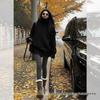 Women's Grey Pure Wool Turtleneck Sweater - High-Quality, Thickened Knit for Autumn/Winter, Loose Fit