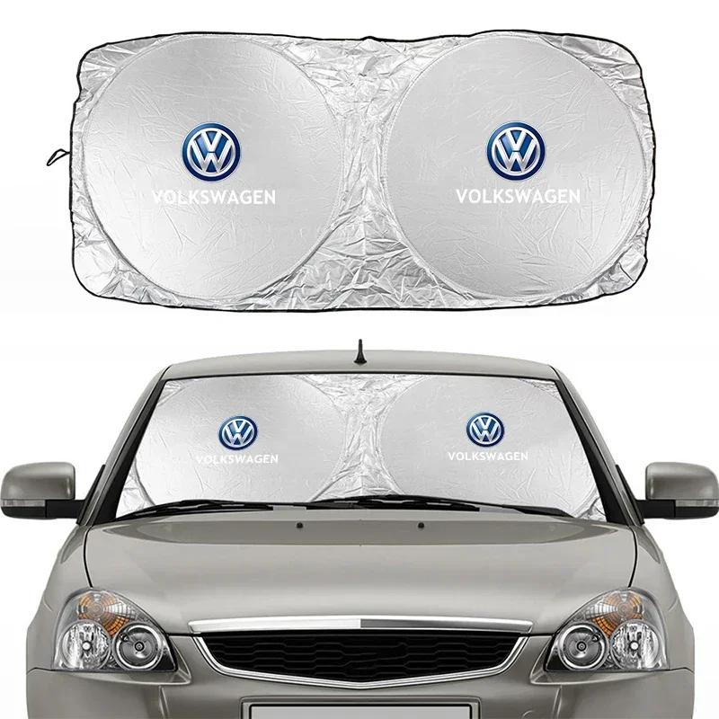 lmn1 ·Car Windshield Sun Visor UV Sunshade Protection Shield For VW GTI Polo Golf Passat Tiguan Arteon Touareg Taigo Caddy Jetta