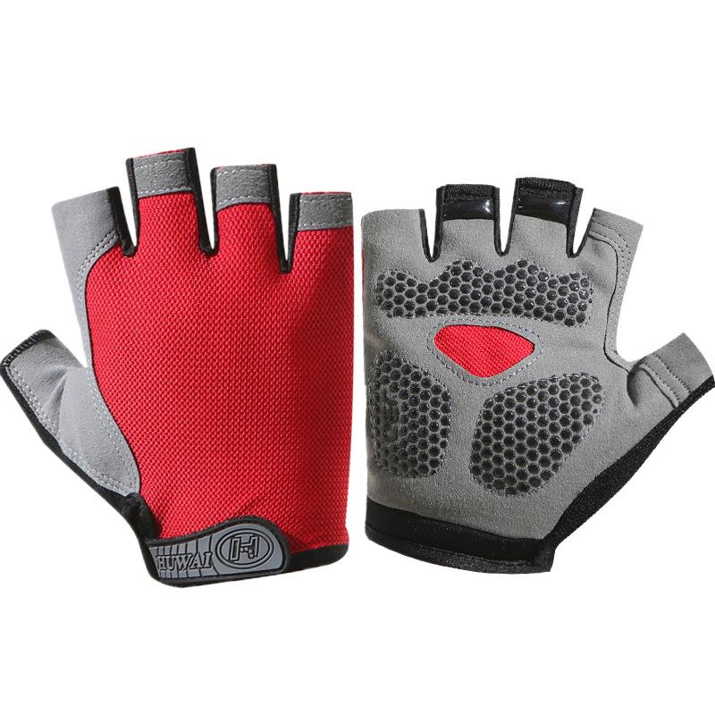 Cycling men's half finger sports fitness women's summer thin outdoor spinning bicycle non-slip dew finger shock absorption and breathability
