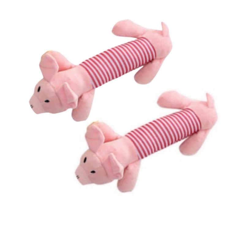 Molar Hundeleke Plysjrekvisita Passer for alle Valp Kjæledyr Squeak Chew Leke Morsom Slitesterk tygge Elefant And Gris Leketøy Kjæledyrsrekvisita Molar