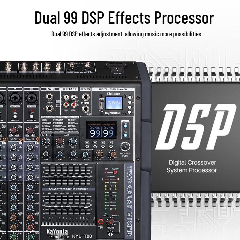 KayouLa KYL-T08 Professional 8-Channel Conference Mixer (CN Version)