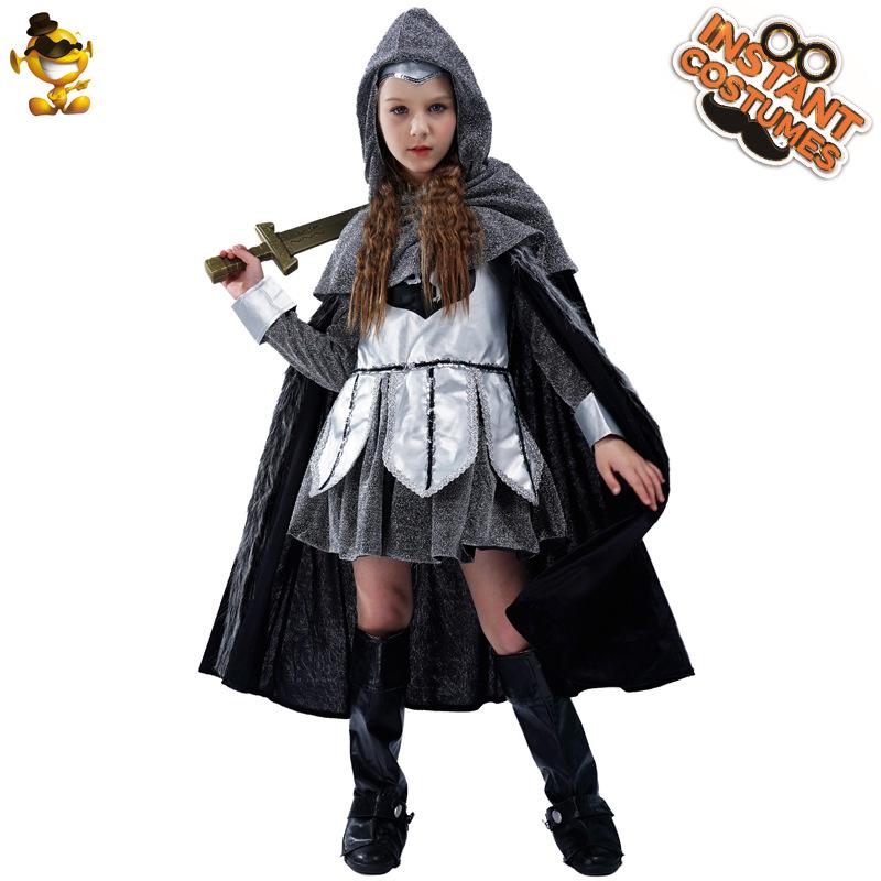 

Little girl knight costume costume costume masquerade stage costume halloween costume cosplay costume l/10-12 years old 140-152cm