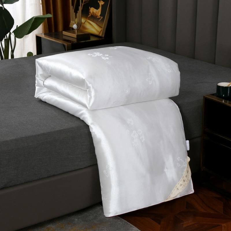 Handmade Imitation Silk Quilt, All Season Quilt, Breathable Warm Comforter for Home Bedding, Multiple Sizes & Colors Available