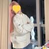 Women's Yellow Retro Embroidered Baseball Jacket: Korean Style, Autumn Loose Fit