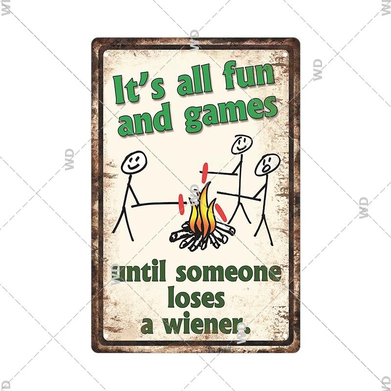 Funny Tin Sign Toilet Home Office Bar Cubicle Decor 11.8" X 7.8" Humorous Metal Vintage Plaque Retro Plate For Wall Art Decor