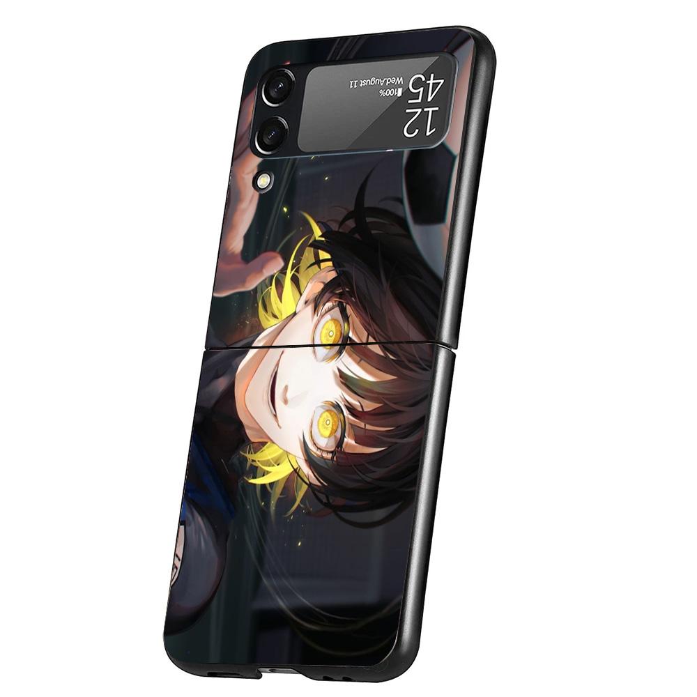 Blue Lock Bachira Meguru Cover Phone Case For Samsung Galaxy Z Flip 7 6 5 4 3 5G Flip7 Flip6 Flip5 Flip4 Flip3 Black Fundas Shel