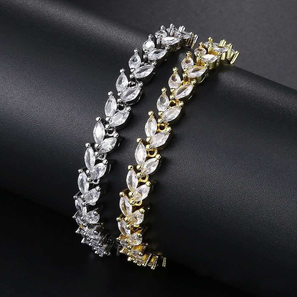 Popular Horse Eye Stone Tennis Bracelet Women'S Micro-Inlaid Crystal Zircon Adjustable Bracelet Bracelet Jewelry