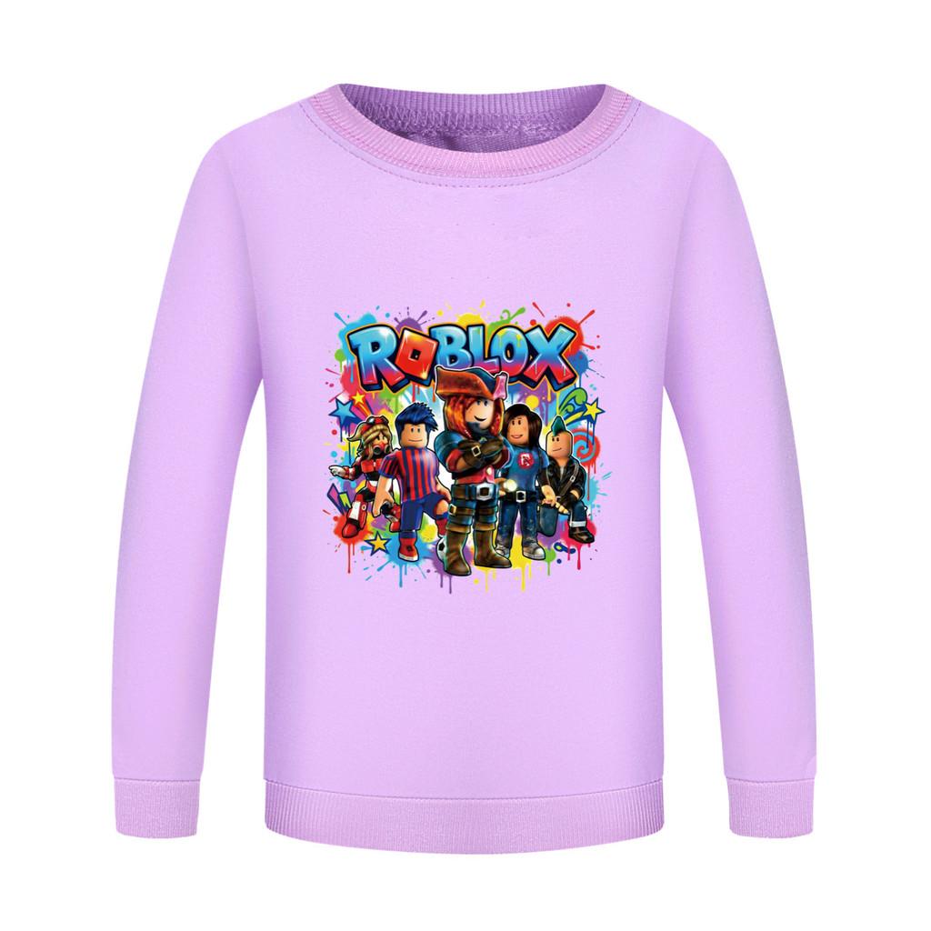5578 Kids Boys Girls Roblox Printed Outdoor Round Neck Long Sleeves Sweatshirt