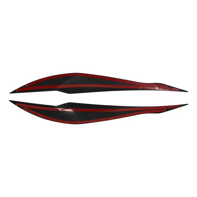 Gloss Black ABS Headlight Eyebrow Eyelid Cover Trim Stickers For BMW F30 F32 F33 F34 F35 F31 318i 320i 2013-2019