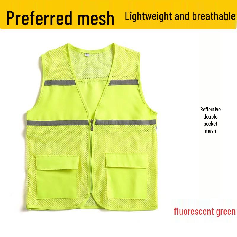 Custom Mesh Breathable Volunteer Vest with Logo for Events and Workwear