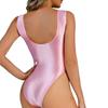1Pc Nylon Bikini Monokini High Cut Womens Swimsuit Leotard One Piece Bodysuit Shiny Thong