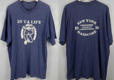 2 Sides NYHC 90s Style 25 Ta Life Band Shirt Black Unisex S-5XL 1V0796