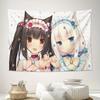 VIKAMA Nekopara Chocola  Vanilla Tapestry Anime Cat Ear Girl Wall Hanging for Girls Bedroom Dorm Decor