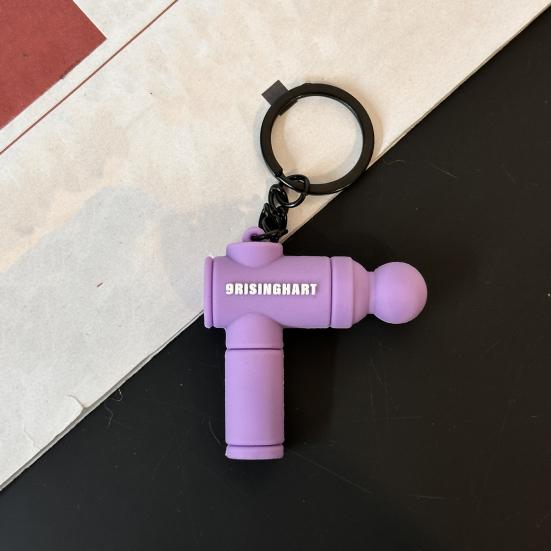 Keychain Pendant Multi-Color Design Lightweight Soft Silicone Mini Fascial Machine Shape Keychain Portable Decompression Toy Backpacks Fitness