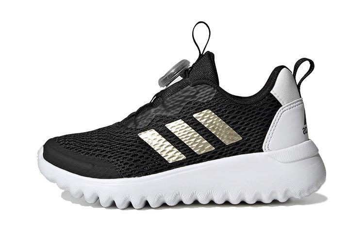 

Adidas ActiveFlex BOA 3.0 Boa Fabric Comfortable Slip Resistant Low top Kids Running Shoes Black Gold Kids IG0588 29