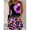 Fashion Floral 3D Printed Pattern Women Mini Dresses Summer Sleeveless 3D Printed Beach Casual Ladies Dress Y2k Ladies Clothes