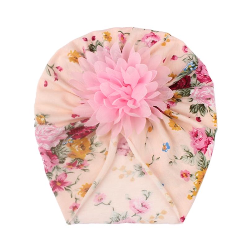 

Мягкие шапки с цветочным узором для новорожденных девочек и мальчиков, детская шапка, эластичная шапка-тюрбан для младенцев