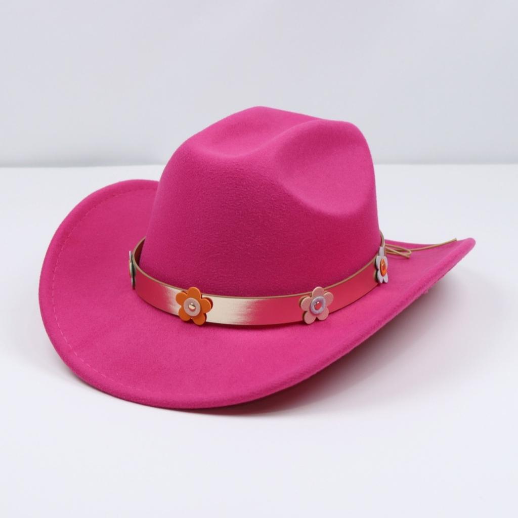 Metallic Belt Jazz Woolen Fedora Hat, Autumn and Winter Wide-Brimmed Felt Hat, Popular for British Travel and Evening Parties, Cowboy Hat