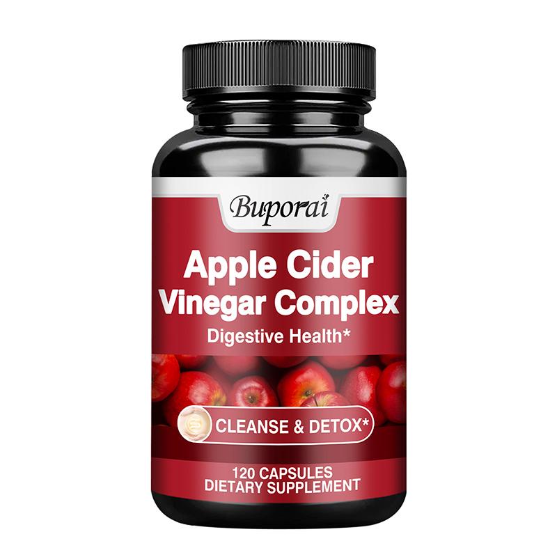 

Buporai Organic Apple Cider Vinegar Capsules, all-natural, contain capsaicin extract, suitable for adults. 120