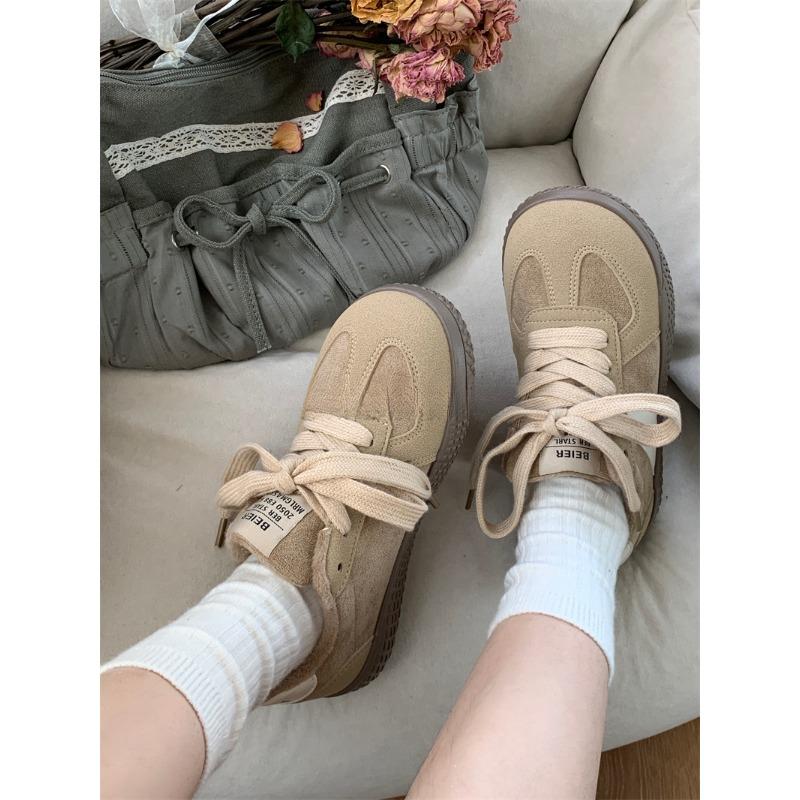 2 autumn and winter new warm cotton shoes round head retro versatile velvet board shoes casual women's snow boots men