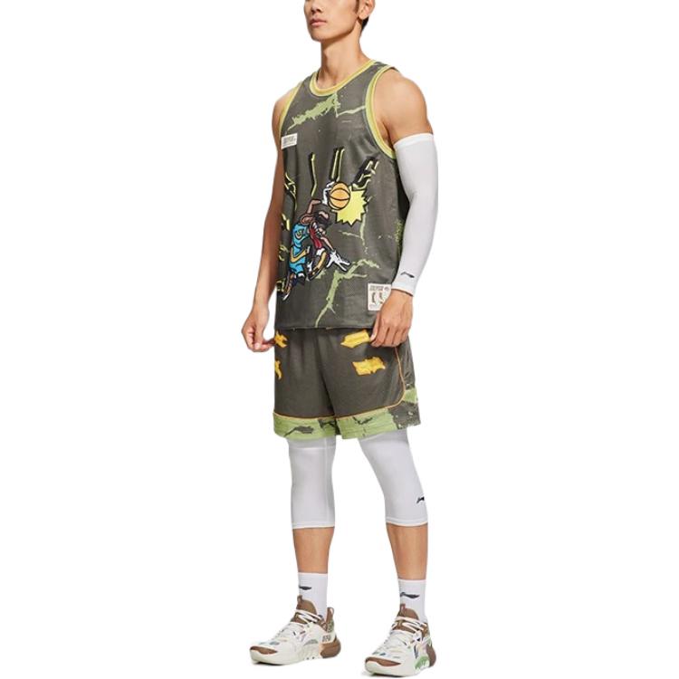 Li Ning Badfive Casual Shorts Unisex Green AAPS469-1