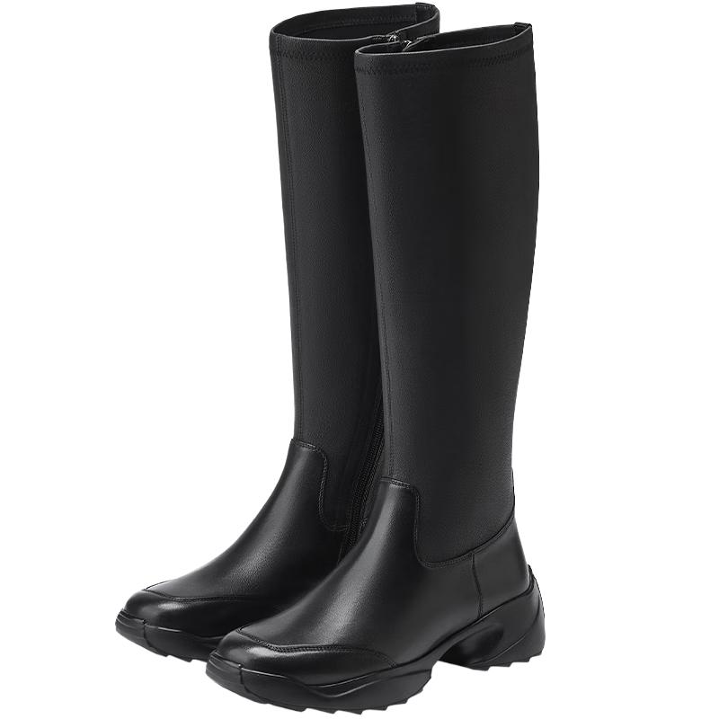 73Hours Leap Over Clouds Women s High-Cut Stretch Boots 37