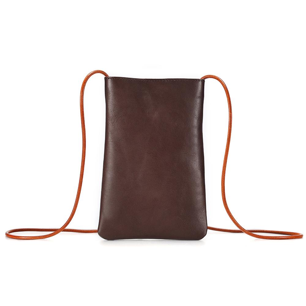 JOGUJOS Genuine Leather Women Shoulder Crossbody Bags Small Handbag Ladies CellPhone Bag Simple Style Messenger Bag Phone Pouch