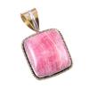 Natural Rhodochrosite 925 Solid Sterling Silver Gift TwoTone Pendant 1.25" V7b63