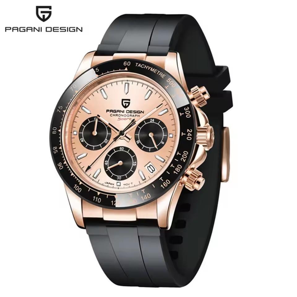 PAGANI DESIGN New 40MM Classics Fashion Series Men Quartz Wristwatches Sapphire Glass Chronograph Clock Watch For Men