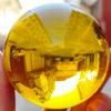 Crystal Ball Ornament with Wooden and Glass Base - Multiple Sizes Available