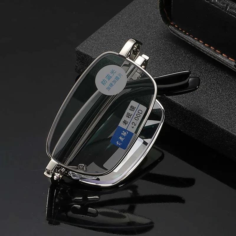 

Folding Photochromic Myopia Glasses High-definition Portable Near Sight Eyeglasses Color Changing Anti Blue Light Eyeglasses -1.0
