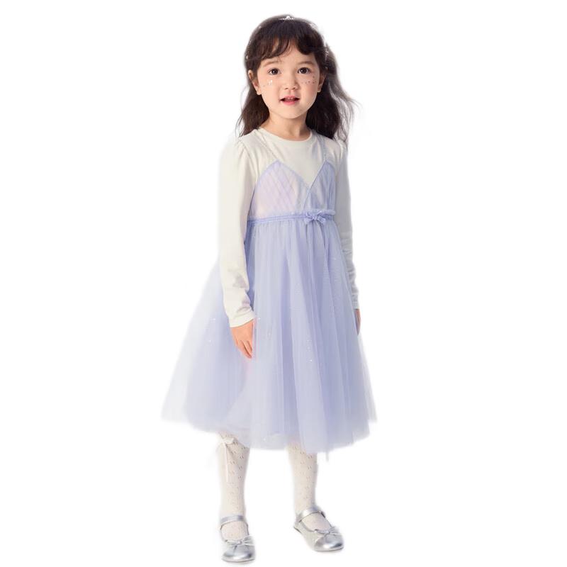 Balabala Girls  Faux Two-Piece Autumn Dress 90
