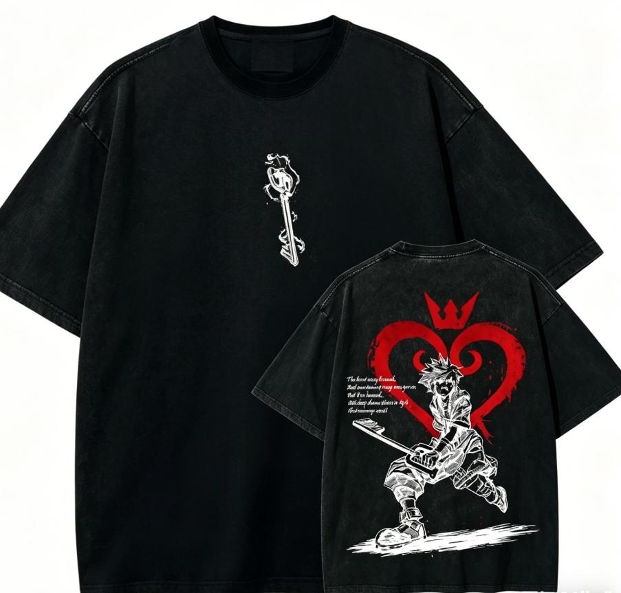 Kingdom Hearts Sora Anime Lover T Shirt Year Round Clothing Personality Clothes Plus Size Unisex New Model Couples High Quality Soft