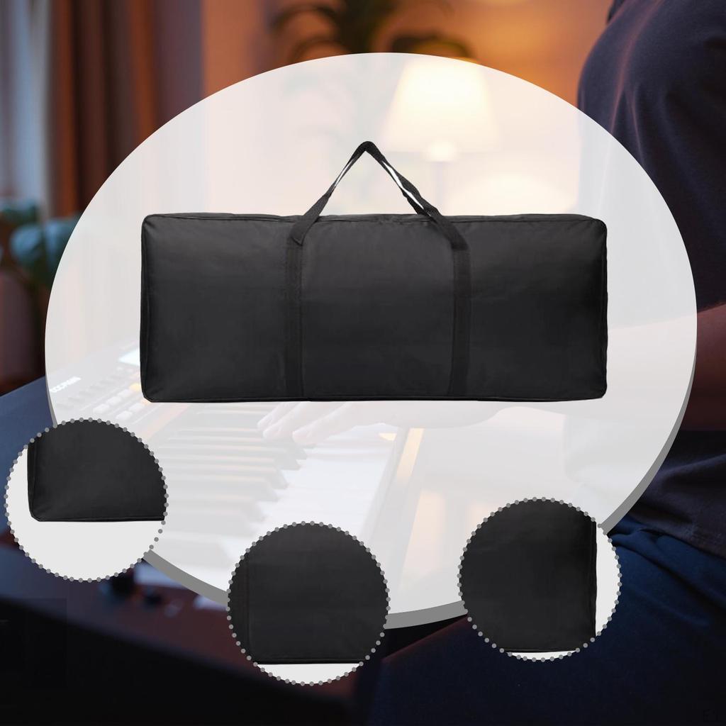 61 Key Keyboard Bag, Electric Case, Dustproof, Storage Pockets for Carrying, Performance