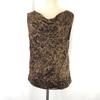 Made In Japan BALLSEY Silk 100% Tank Top 38 Women Leopard Brown Sleeveless(USED)