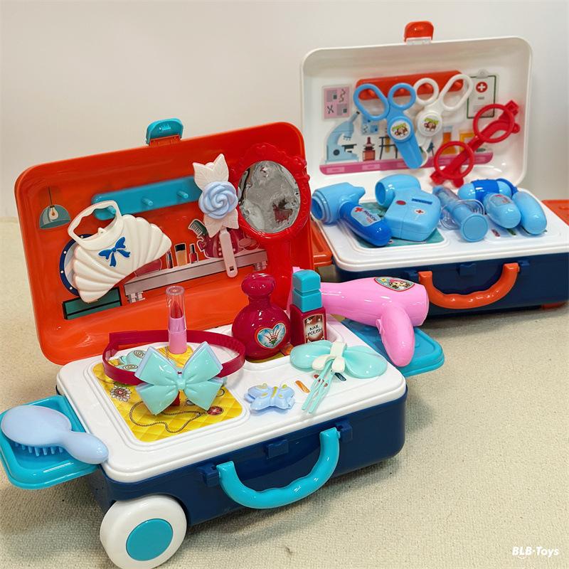 Kids Role Playing Pretend Play Simulation Educational Suitcase Toy For Children