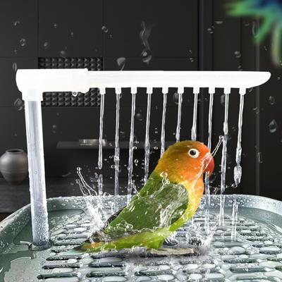 Elektrische Vogelbadewanne USB-betrieben Papageien Duschbecken für Zuhause Vogel Federpflegezubehör mit einfacher Steuerung Wasserflüsse