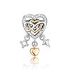 S925 Silber DIY Herzperlen Schmuckherstellung Set Bastelzubehör Charms Armband Halskette Zubehör