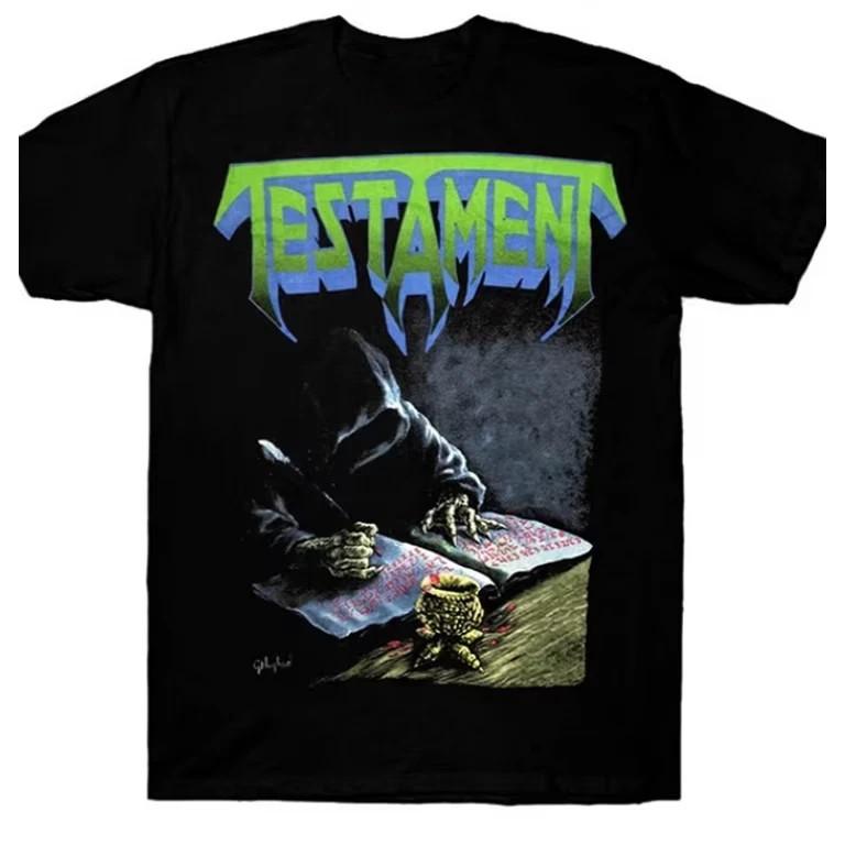 Хлопковая футболка с принтом группы Testament, черная, все размеры S-5XL, унисекс XXXXL