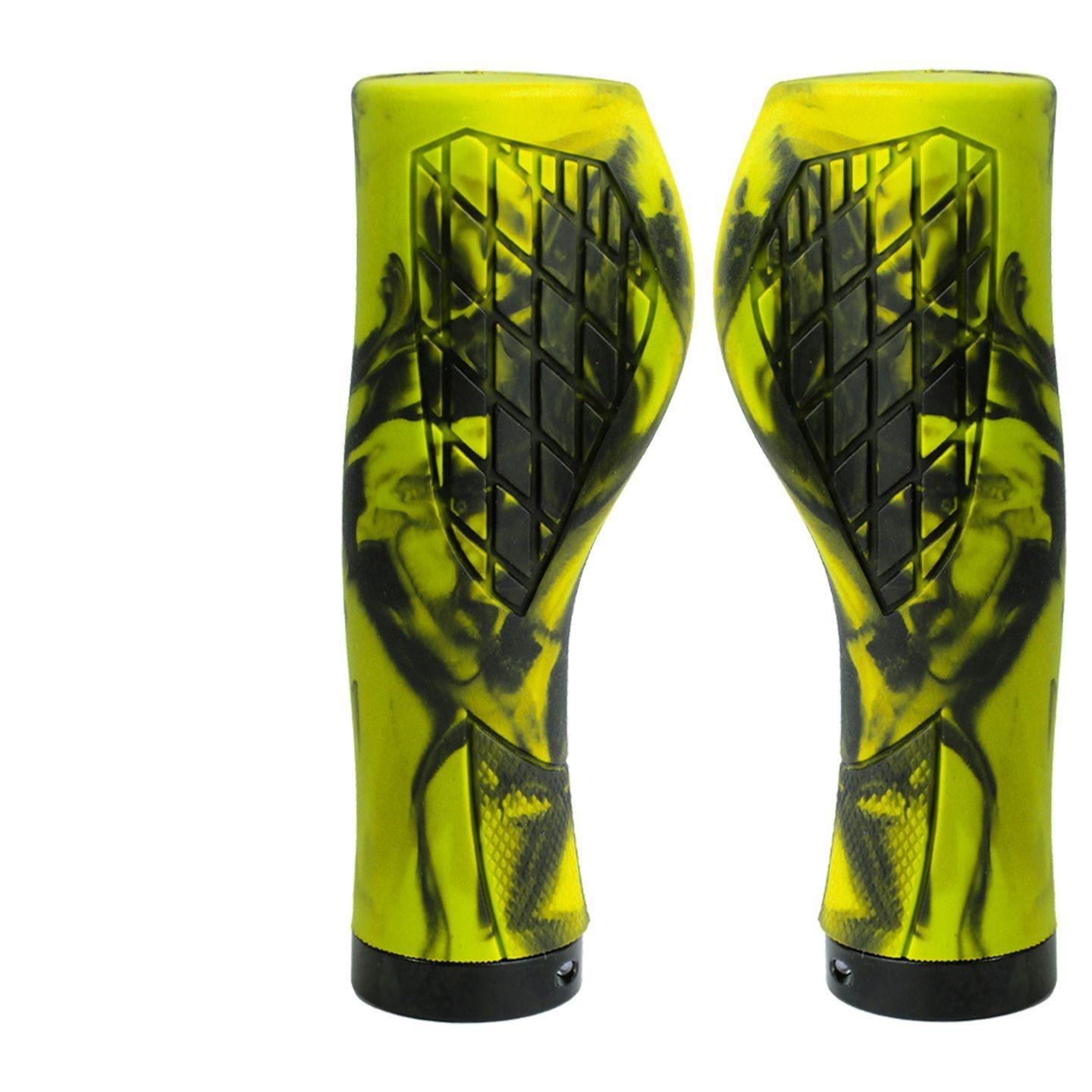 2pcs Mountain Bike Bicycle Grip Comfortable Non-slip Unilateral Lock TPE Camouflage Shock Absorption Folding Car Grip Universal